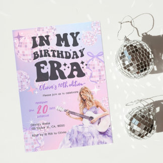Swiftie-inspired In my birthday era birthday invit Invitation