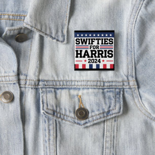 Swifties for Kamala Harris 2024 Vote Support  15 Cm Square Badge