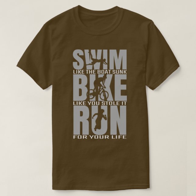 Swim Bike Run 2 2 T-Shirt (Design Front)