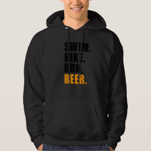 Swim Bike Run Beer Triathlete Triathlon Sport Mens Hoodie