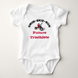 Swim~Bike~Run Future Triathlete Baby T-shirt Bodysuit