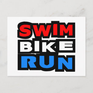 Swim Bike Run Postcard