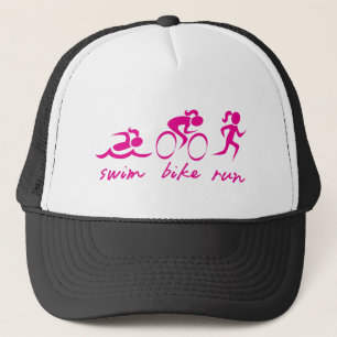 Swim Bike Run Tri Girl Trucker Hat