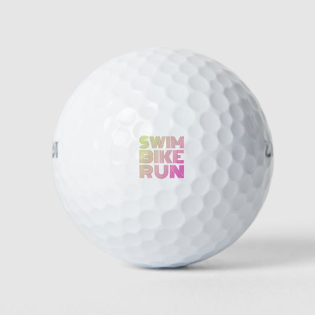 Swim Bike Run, Triathlon Golf Balls (Front)