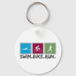 swim bike run (triathlon) key ring