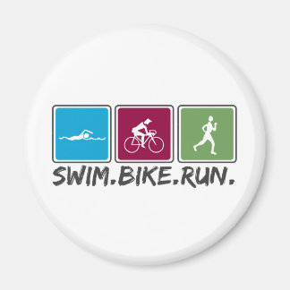 swim bike run (triathlon) magnet