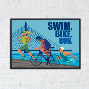 SWIM. BIKE. RUN. TRIATHLON POSTER