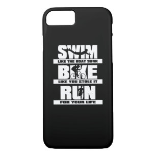 Swim Bike Run Triathlon Runner Cycling Swimmer Case-Mate iPhone Case
