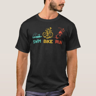 Swim Bike Run Triathlon Triathlete Athletics Men W T-Shirt