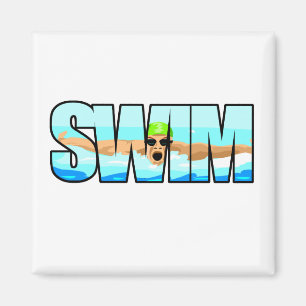 Swim Butterfly Magnet