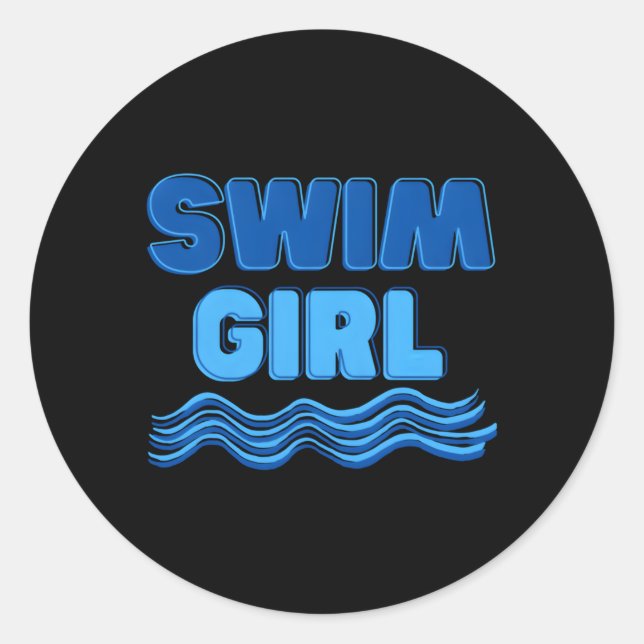 Swim Classic Round Sticker (Front)