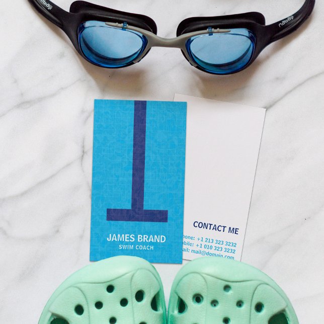 Swim Coach Business Card (Creator Uploaded)