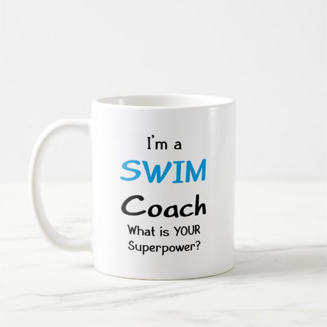 swim coach coffee mug (Left)