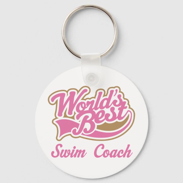 Swim Coach Gift Key Ring (Front)