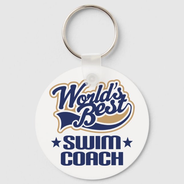 Swim Coach Gift Key Ring (Front)