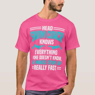 Swim Coach Head Professional Instructor Swimming L T-Shirt
