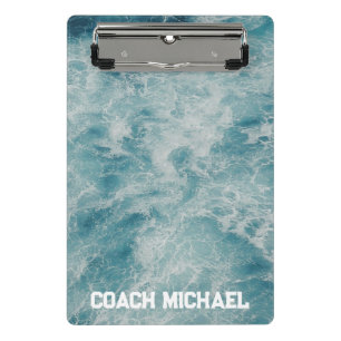 Swim Coach Swimming Pool Personalised Name Mini Clipboard