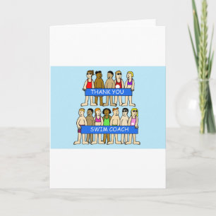 Swim coach thanks. thank you card