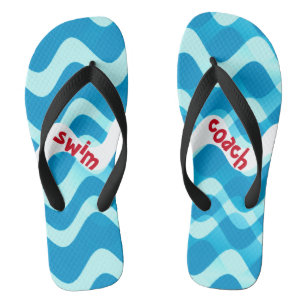 Swim Coach Womens or Mens Flip Flops