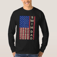 Swim Dad American Flag Swimmer Father's Day Gift