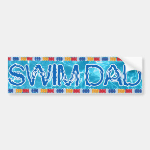 Swim dad bumper sticker