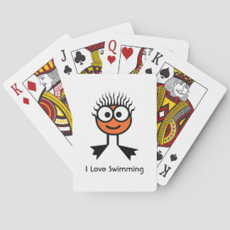 Swim Freak Playing Cards (orange)