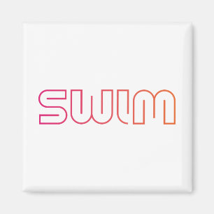 Swim fun design magnet