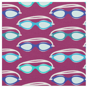 Swim Goggles Colourful Swimming Pattern Fabric