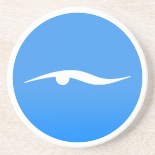 swim_in_Blue2Swimming logo on T-shirt Coaster