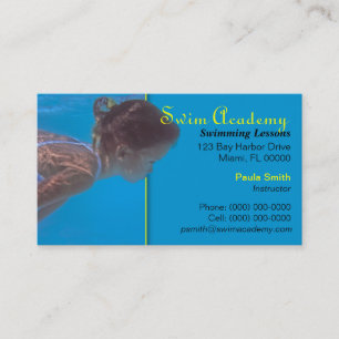 Swim Instructor Business Card