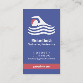 Swim Instructor Lifeguard Business Card