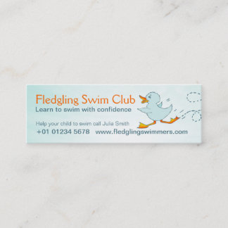 Swim instructor skinny business promotion card