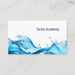 Swim instructor splash business card