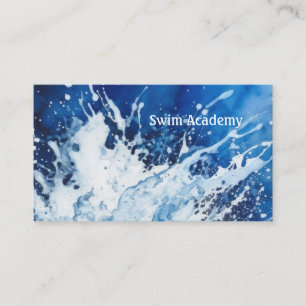 Swim instructor splash business card