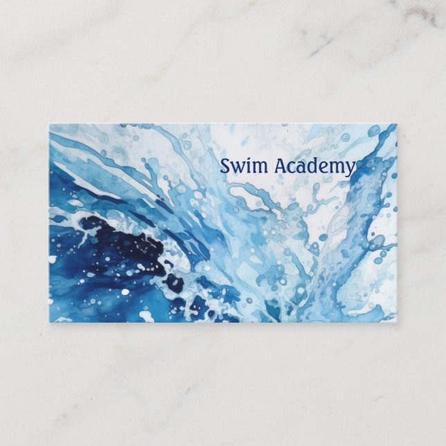 Swim instructor splash business card (Front)