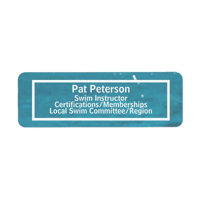 Swim Instructor Water Polo Dive Pool Template (Front)