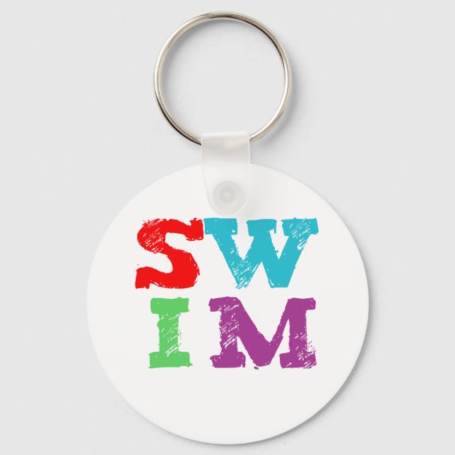 SWIM letters Key Ring (Front)