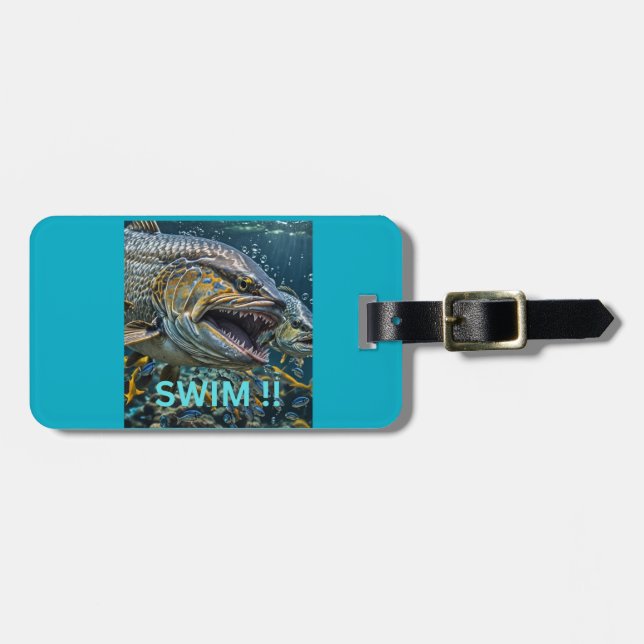 Swim !! luggage tag (Front Horizontal)