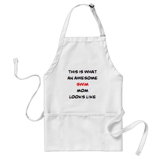 swim mom, awesome standard apron (Front)