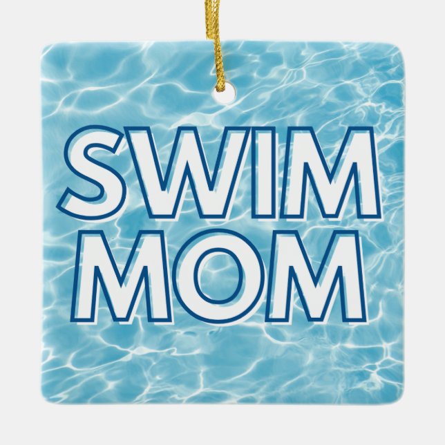 Swim Mum Christmas Ornament (Front)