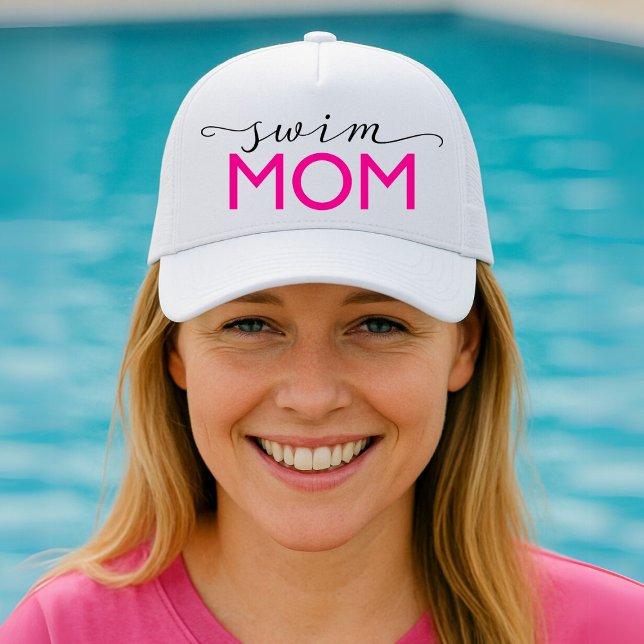 Swim Mum Sporty Trucker Hat (Creator Uploaded)