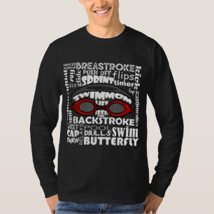 Swim Mum Swimmer Funny Swimming Sport Goggles Prac T-Shirt
