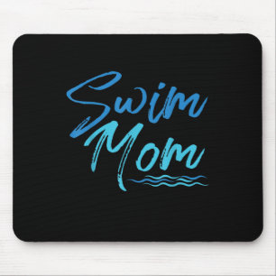 Swim Mum Swimming Funny Cute Gift Mouse Pad