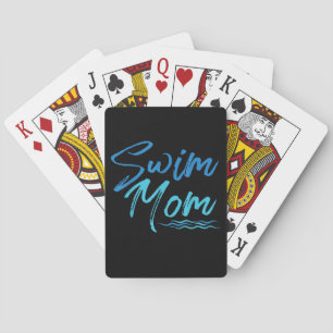 Swim Mum Swimming Funny Cute Gift Playing Cards
