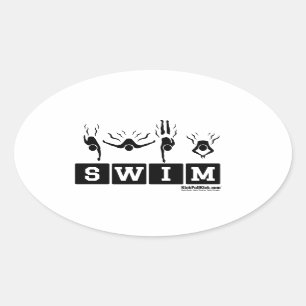 SWIM Oval Decal Sticker