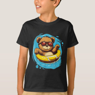 Swim Ring Teddy Bear Costume For Pool Lovers T-Shirt