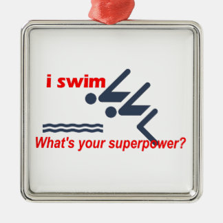 Swim super power metal tree decoration