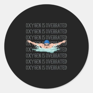 Swim Swimmer Love Funny Swimming Boy Sport Classic Round Sticker