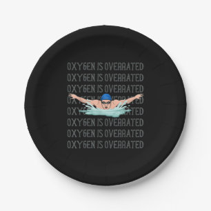 Swim Swimmer Love Funny Swimming Boy Sport Paper Plate