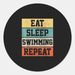 Swim Swimmer Swimming   Gift Classic Round Sticker